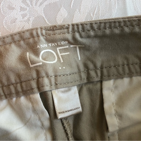 Ann Taylor Loft Curvy Cropped Khaki/Tan Capri Pants Women’s Size 6P Casual - Picture 13 of 16